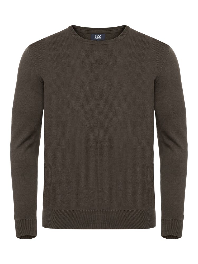 Cutter & Buck Oakville Crewneck Herre i fargen Dark Mocca