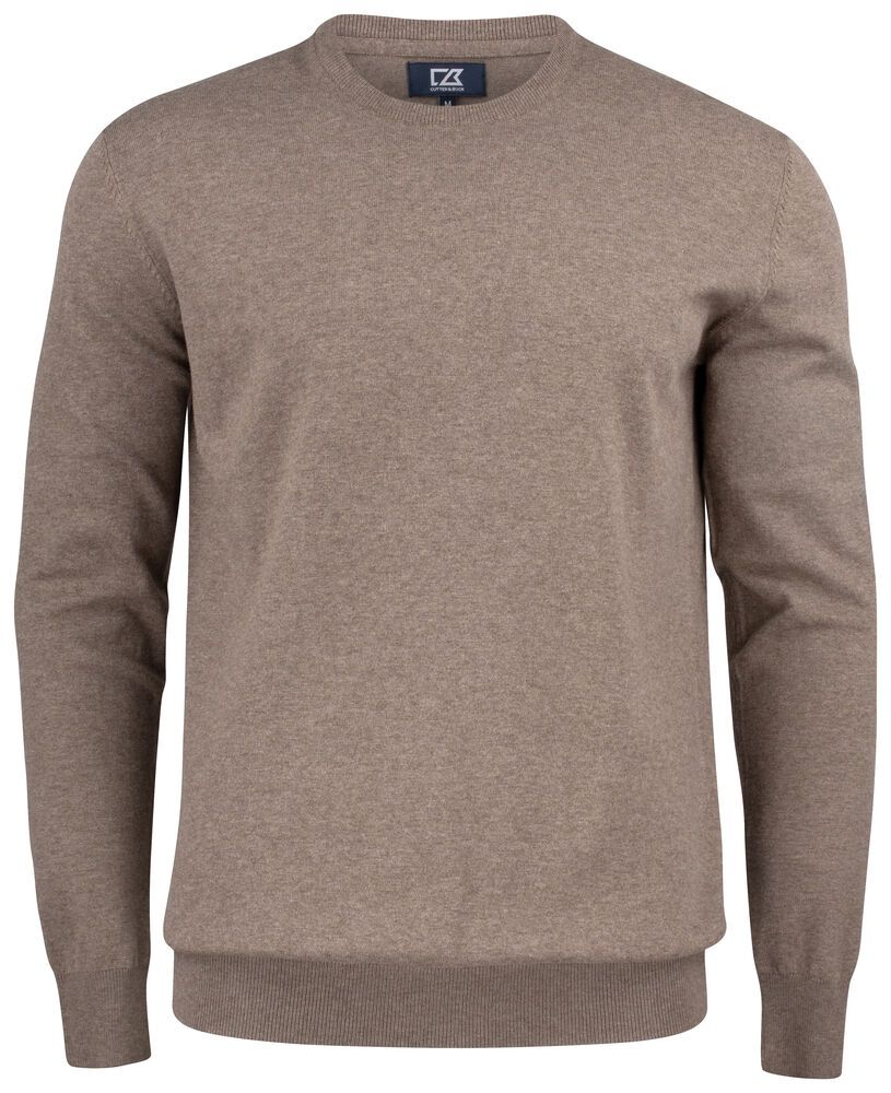 Cutter & Buck Oakville Crewneck Herre i fargen Dark Mocca