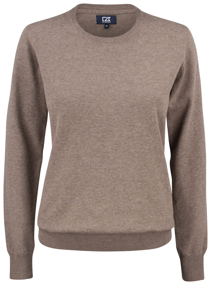 Cutter & Buck Oakville Crewneck Dame i fargen Dark Mocca