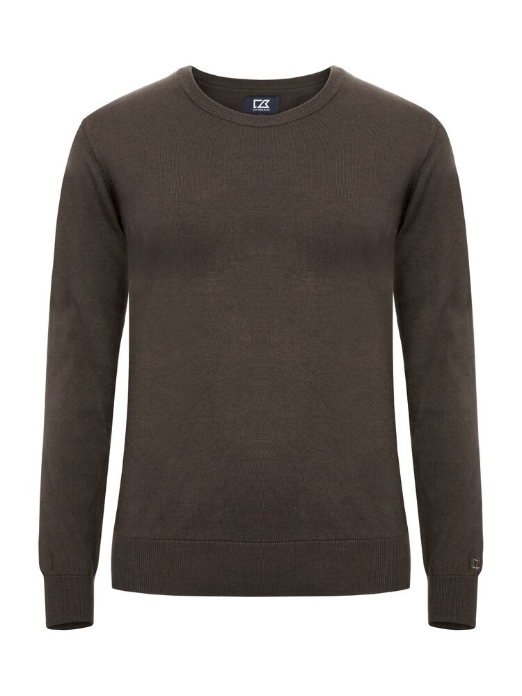 Cutter & Buck Oakville Crewneck Dame i fargen Dark Mocca