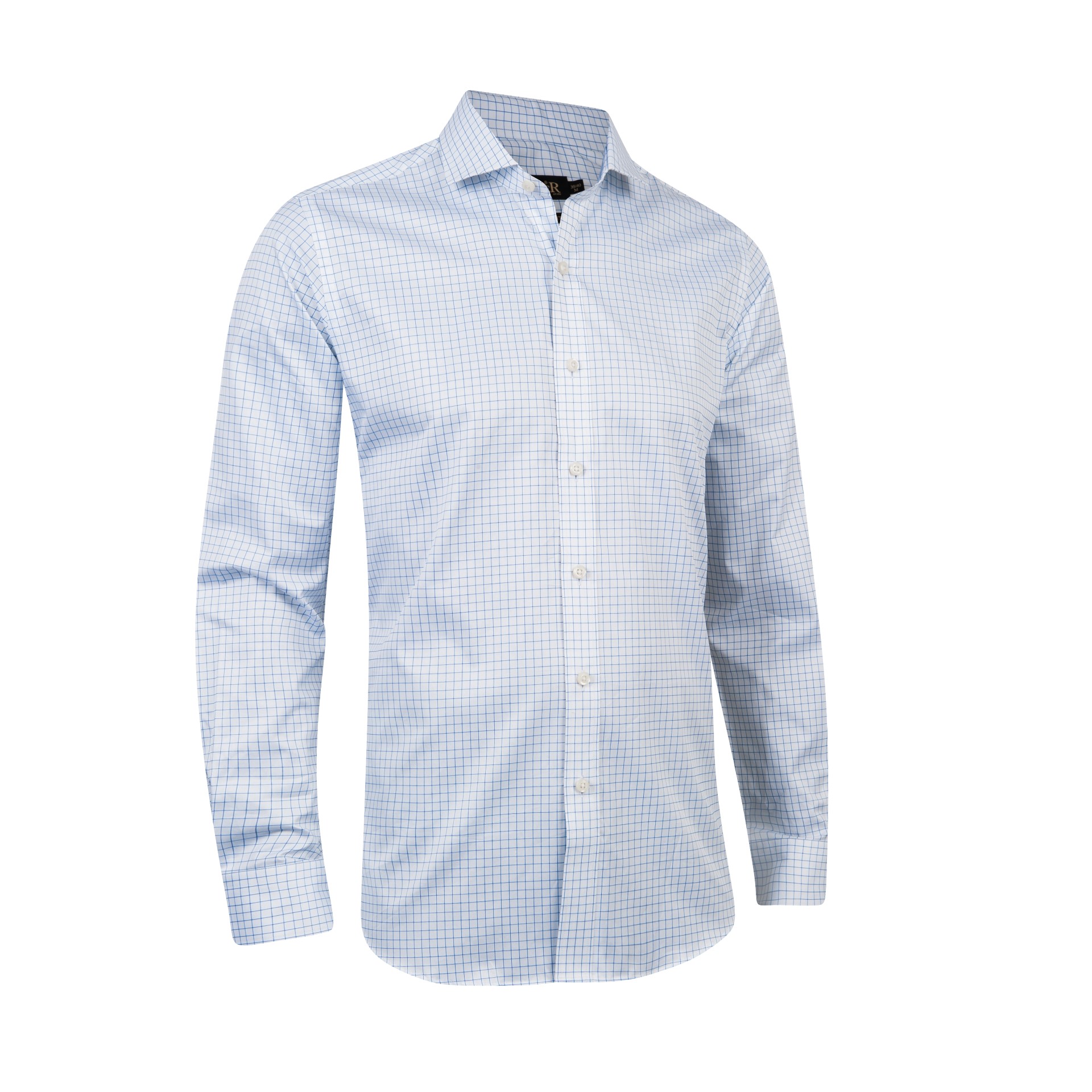 Two Ply White/Blue Check